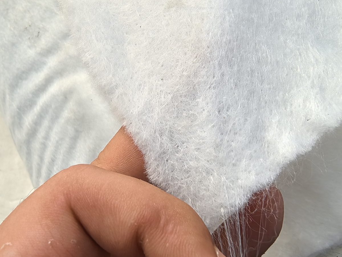 土工布纤维手感特写实拍