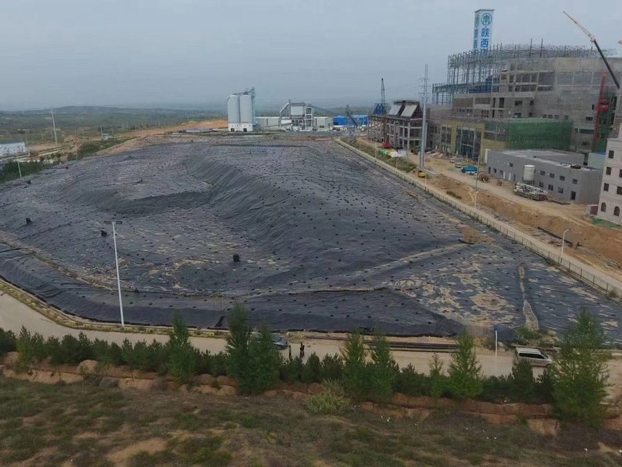 生活垃圾填埋场库区防渗系统航拍